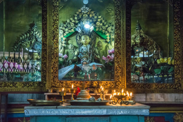 istock Decorations in Buddhist temple, Nepal. 1020675812