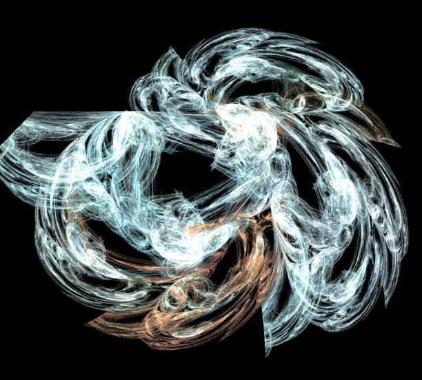 istock image of one Digital Fractal on Black Color 1020676234