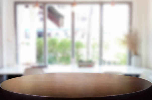 istock Wooden Table In Cafe 1020692760