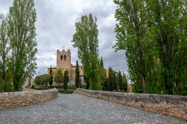 Photo of Bridge and San Jun Church in Aranda de Duero, Burgos province, Spain