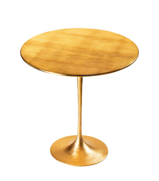 istock Elegant golden coffee table isolated on white background. Clipping path. 1020703580