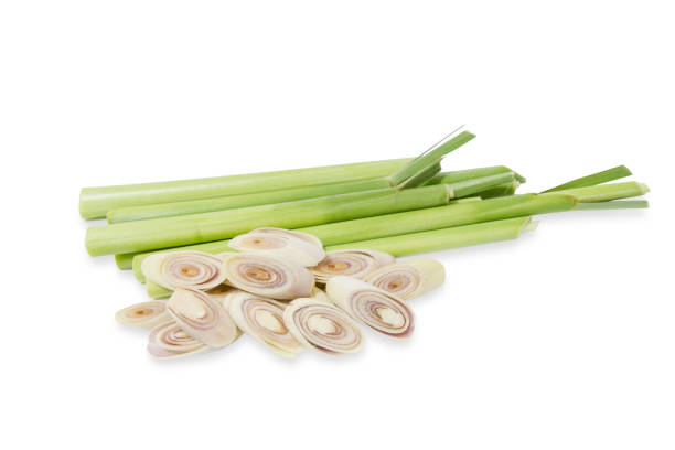 istock Lemon grass slices isolated on white background with clipping path 1020706502