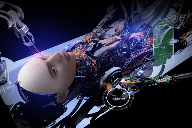 istock Repairing Cyborg in The Future 1020710116