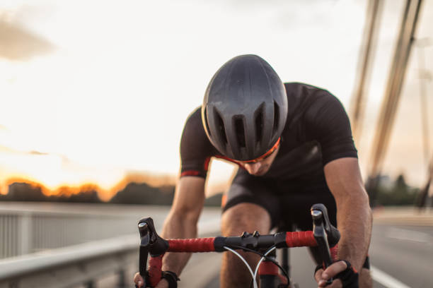 istock Cyclist riding racing bicycle 1020718696