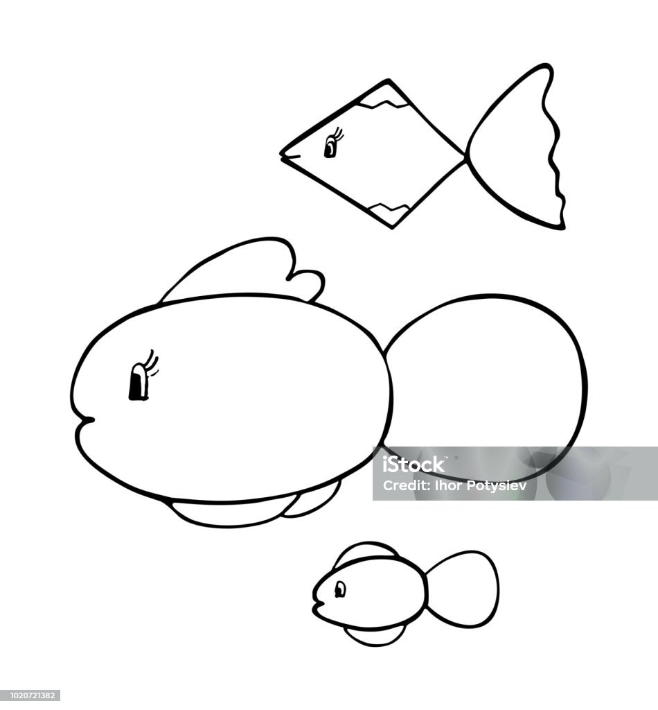 3 Fish Vector Three Fish Vector Black Illustrations Stock Illustration - Download ...
