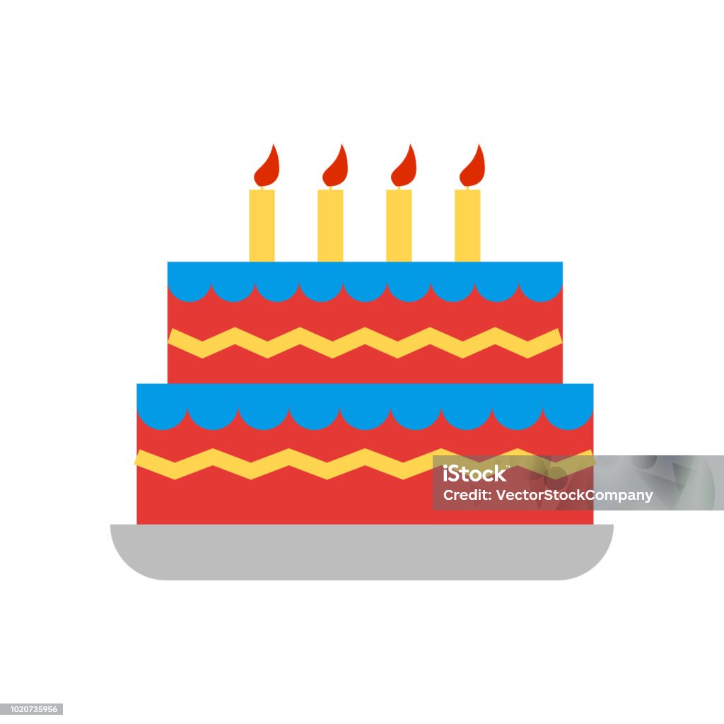 Cake Icon Vector Sign And Symbol Isolated On White Background Cake ...