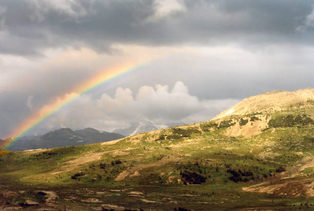 istock Highway 22 view of foothills landscape with rainbow 1020752802