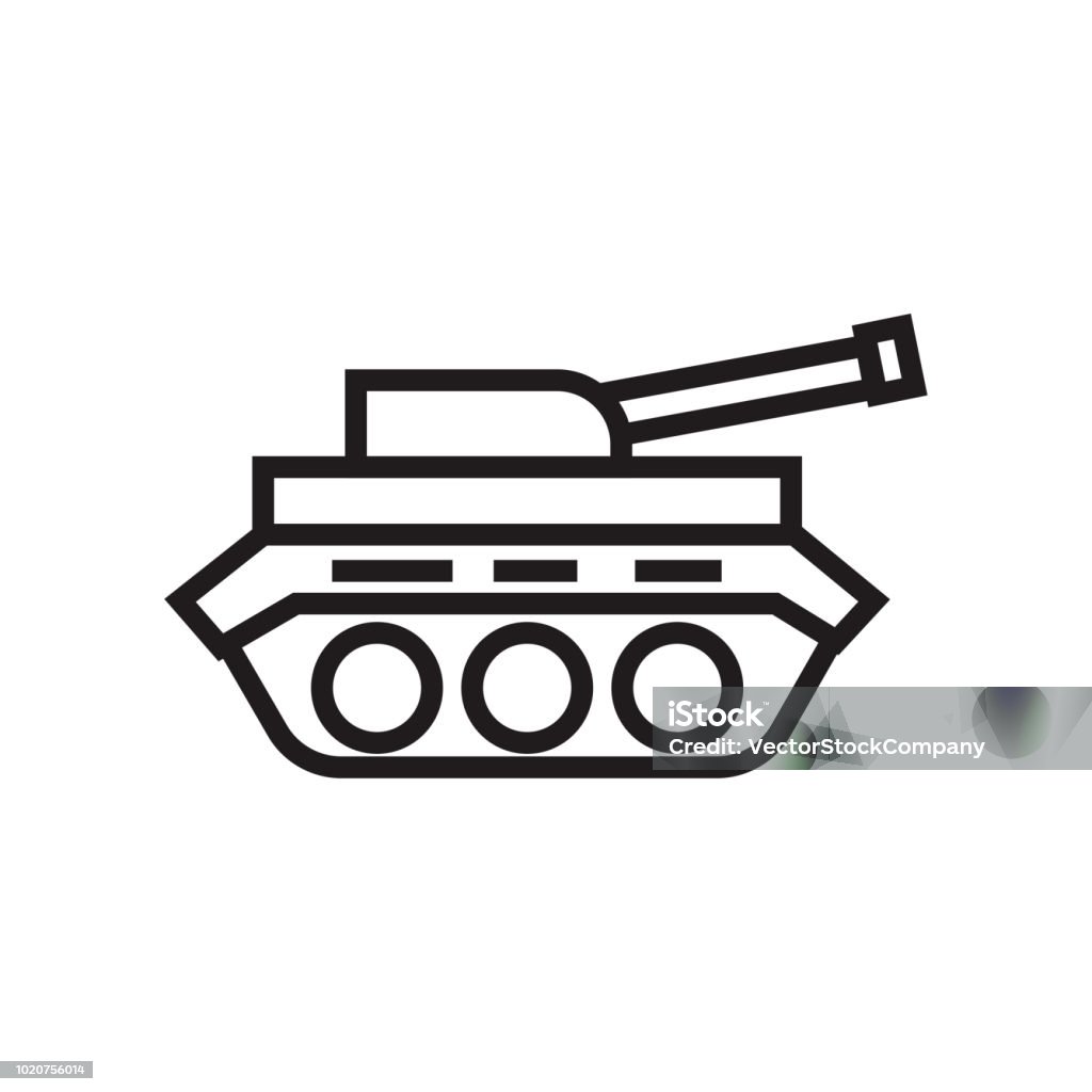 Tank Icon Vector Sign And Symbol Isolated On White Background Tank Logo  Concept Stock Illustration - Download Image Now - iStock