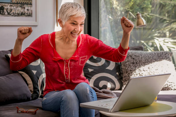 istock Senior female in the digital era 1020761326