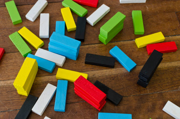 istock puzzles and colored figures with numbers and letters used in occupational therapy, for rehabilitation or learning 1020769112