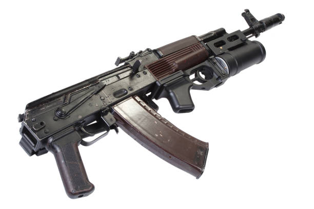 istock Kalashnikov AK 74 with GP-25 grenade launcher isolated on white 1020774554