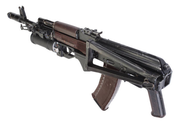 istock Kalashnikov AK 74 with GP-25 grenade launcher isolated on white 1020774572