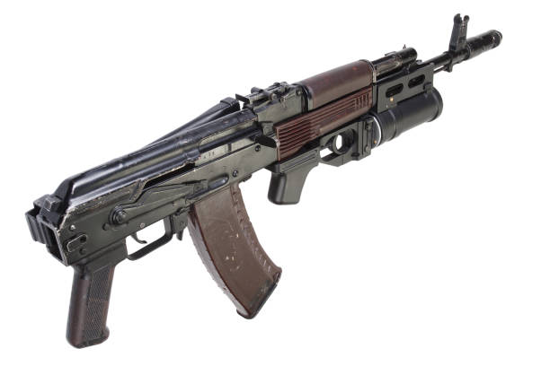 istock Kalashnikov AK 74 with GP-25 grenade launcher isolated on white 1020774584