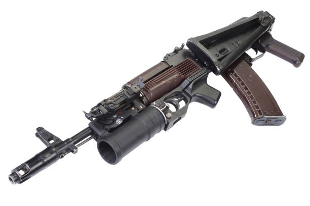 istock Kalashnikov AK 74 with GP-25 grenade launcher isolated on white 1020774598