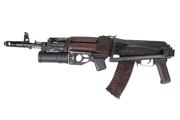 istock Kalashnikov AK 74 with GP-25 grenade launcher isolated on white 1020774606