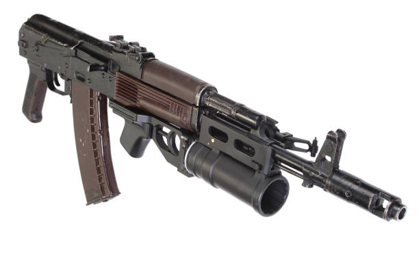 istock Kalashnikov AK 74 with GP-25 grenade launcher isolated on white 1020774610