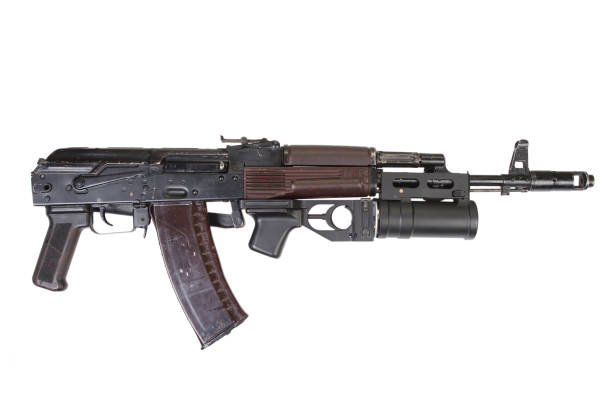 istock Kalashnikov AK 74 with GP-25 grenade launcher isolated on white 1020774618