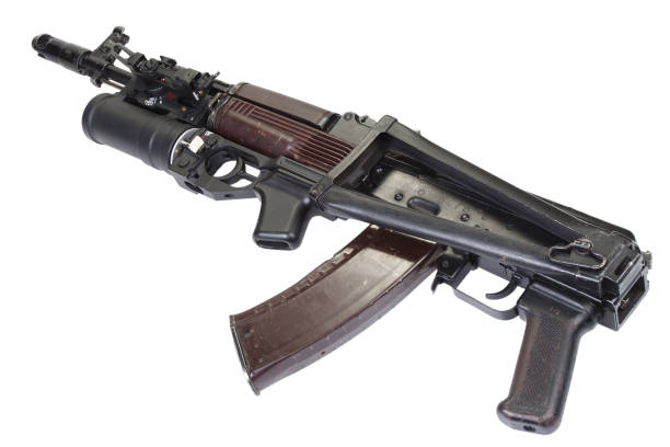 istock Kalashnikov AK 74 with GP-25 grenade launcher isolated on white 1020774624
