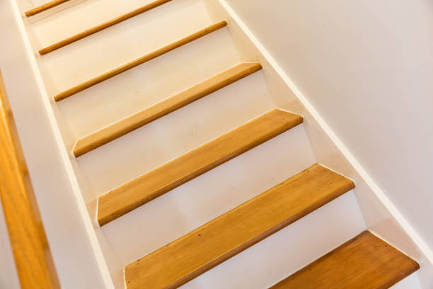 istock Wooden stairs in house 1020779926