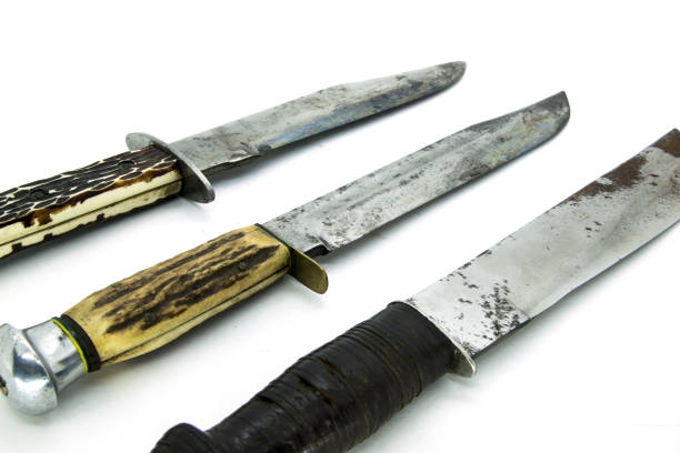 istock Close up of grunge knifes 1020791246