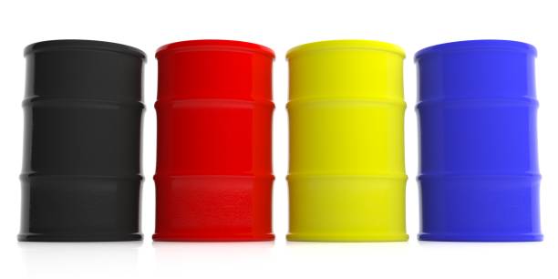 istock Oil barrels on white background. 3d illustration 1020803412