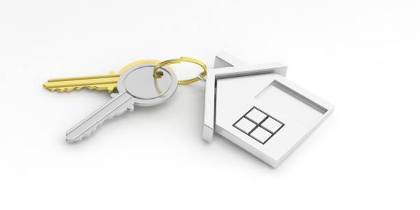 istock House keys on white background. 3d illustration 1020803556