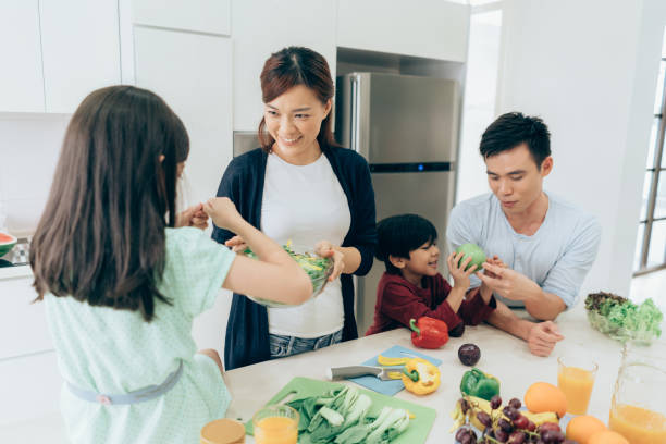 istock Happy family cooking together 1020814122