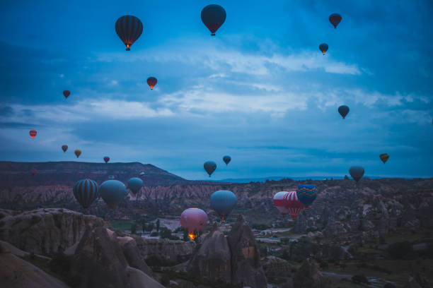 istock Hot air balloons Cappadocia landscape view 1020831822