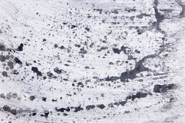 istock Abstract expressionism pattern. Style of drip painting. Black and white paint. 1020831826