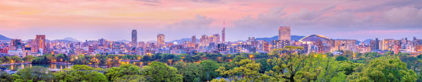 istock Fukuoka city skyline in Japan 1020832064