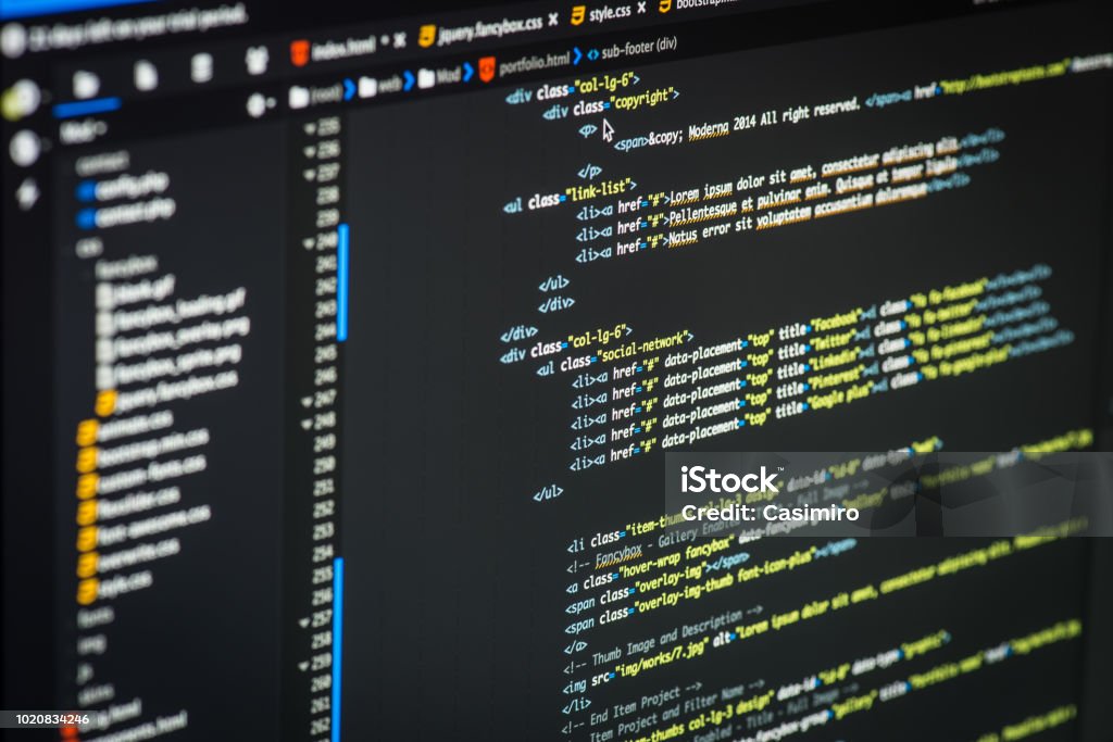 Html And Css Code Developing Screenshot Stock Photo - Download Image ...