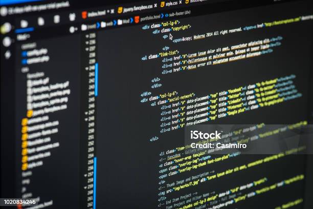 Html And Css Code Developing Screenshot Stock Photo - Download Image ...