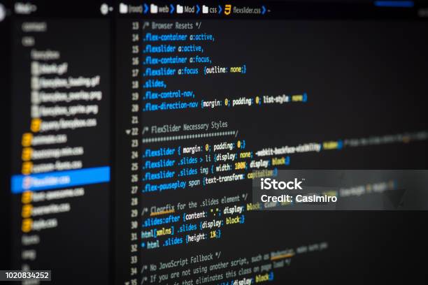 Html And Css Code Developing Screenshot Stock Photo - Download Image ...