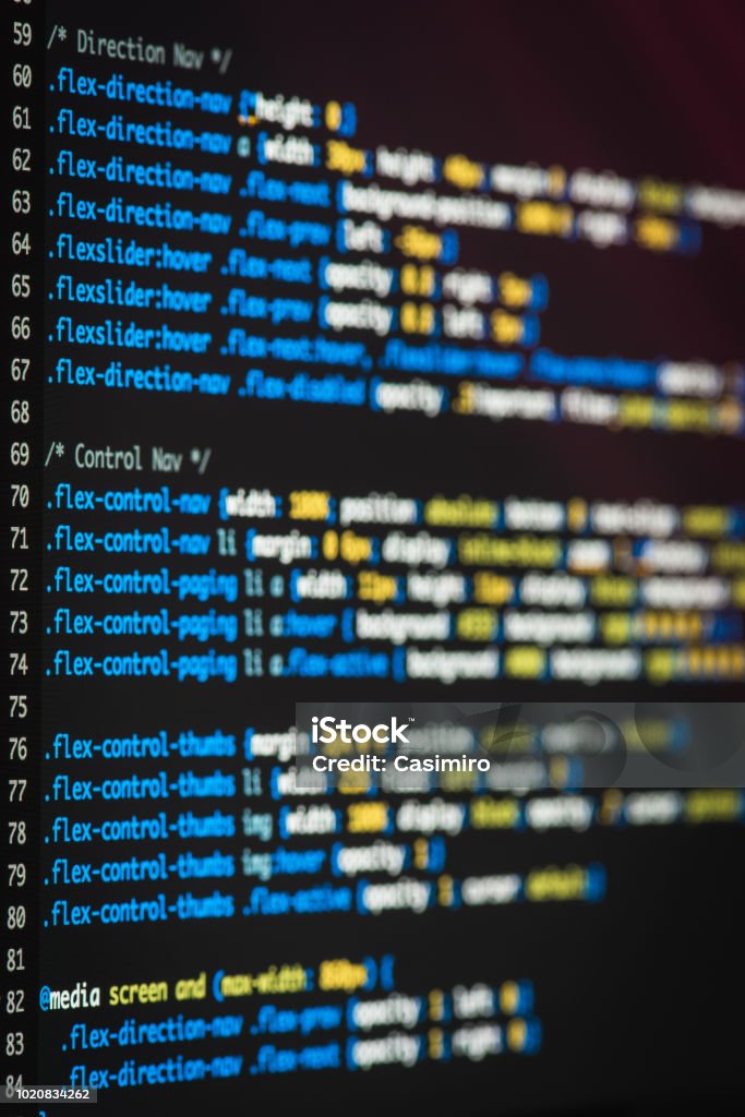 Html And Css Code Developing Screenshot Stock Photo - Download Image ...