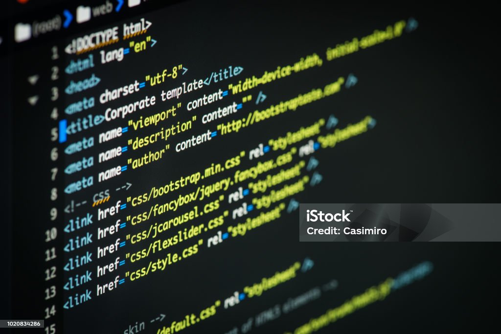 Html/css Cod's Apps Html And Css Code Developing Screenshot Stock Photo - Download Image ...