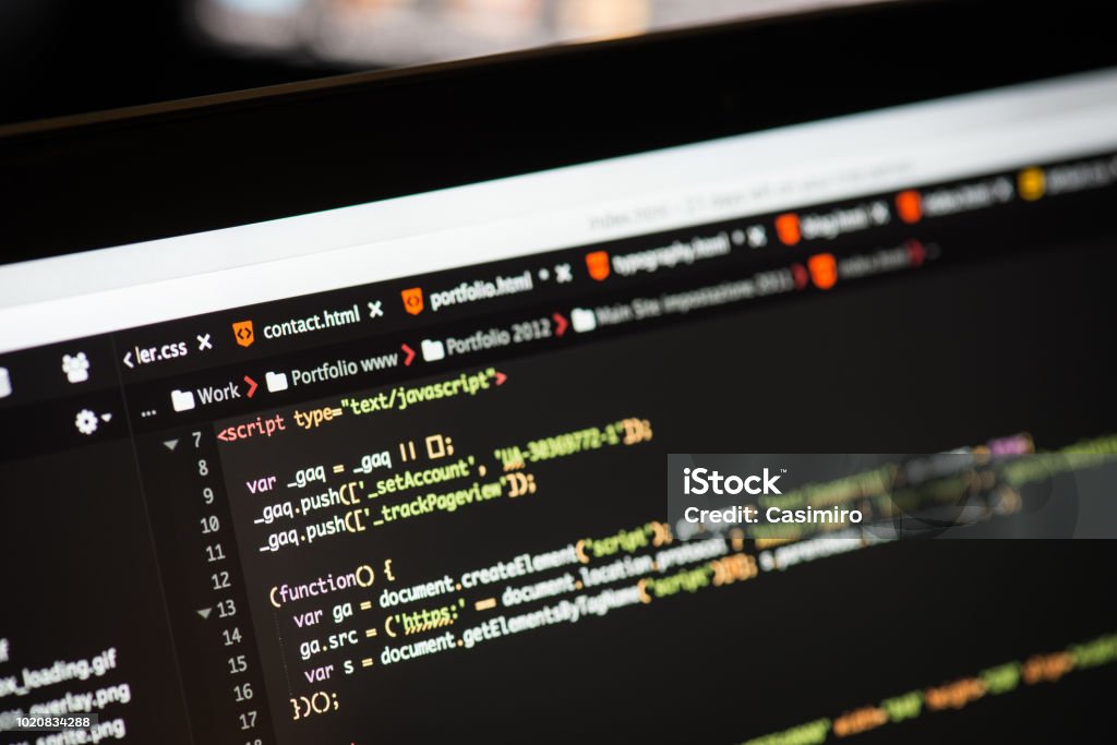 Html Pc Screen Html And Css Code Developing Screenshot Laptop Screen Stock Photo ...