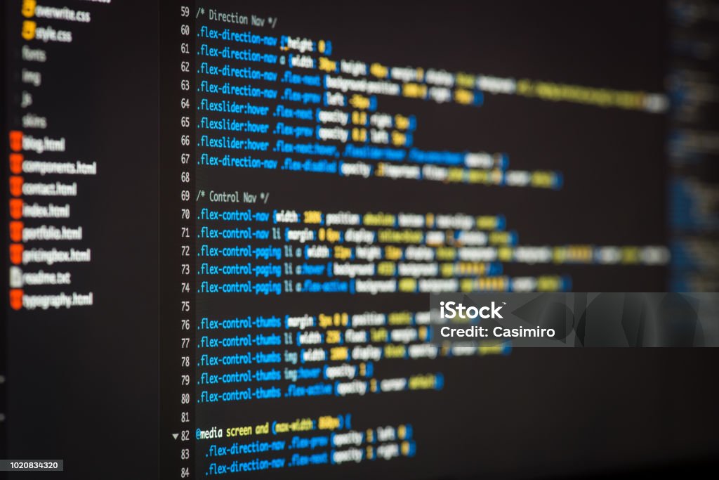 Html And Css Code Developing Screenshot Stock Photo - Download Image ...