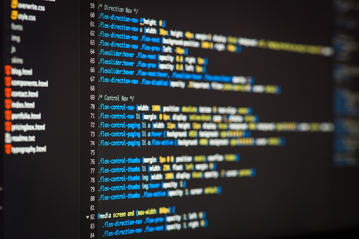 Html And Css Code Developing Screenshot Stock Photo - Download Image ...