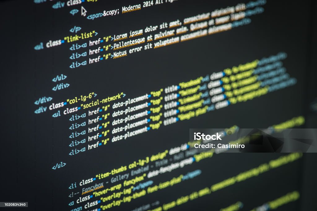 Html And Css Code Developing Screenshot Stock Photo - Download Image ...