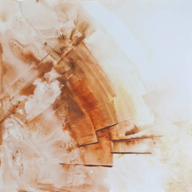 istock Sepia abstract art painting background 1020857160