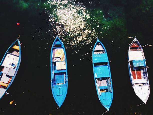 istock Sailboats Moored In Sea 1020906638