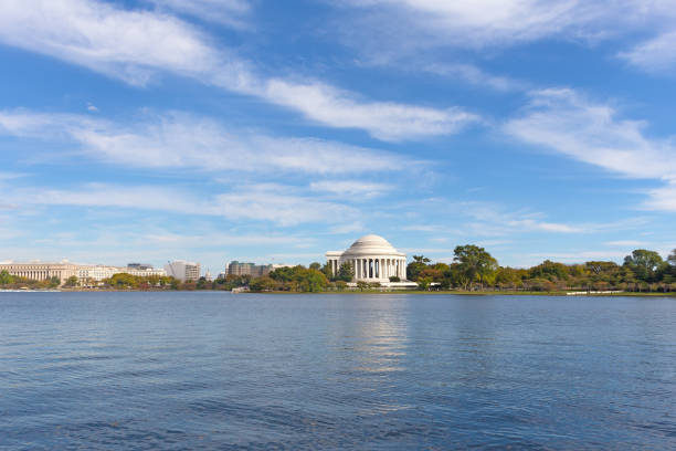 istock Thomas Jefferson Memorial surrounded by trees around the Tidal Basin in autumn foliage. 1020906814