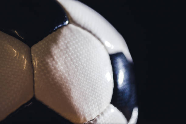istock Soccer Ball on Black 1020940130