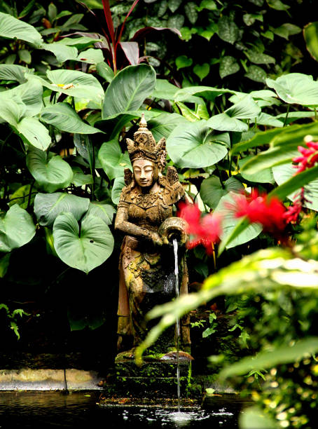 istock Buddhist Sculpture in the Garden 1020952708