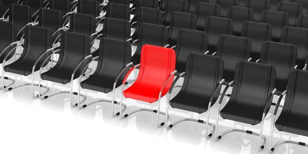 istock Conference chairs on white background. 3d illustration 1020958292