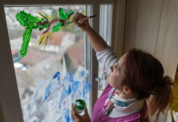 istock Woman artist with paintbrush 1020960614