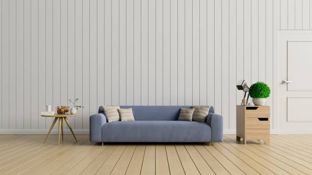 istock Empty living room with sofa,cabinet have white wall 1020963246