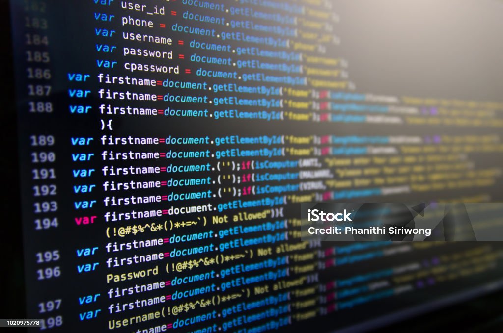 desktop source code technology background developer... Desktop Source Code And Wallpaper By Computer Language With Coding And ...