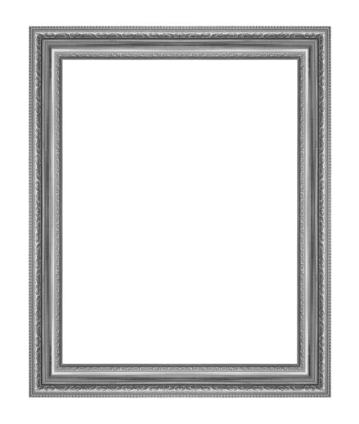 istock The antique silver frame on the white background 1020985114