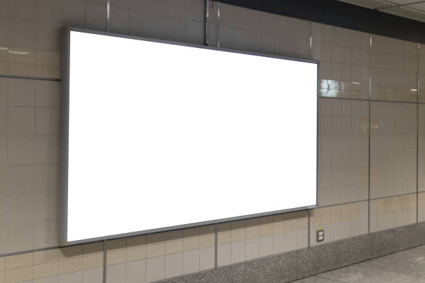 istock Blank billboard posters in the subway station for advertising 1021004262